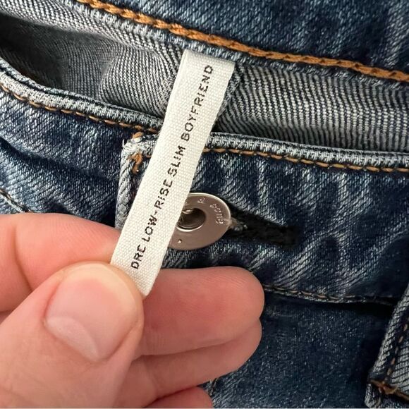 Rag & Bone Dre Low Rise Slim Boyfriend Jeans Distressed Blue River | Size 26 - Picture 5 of 10